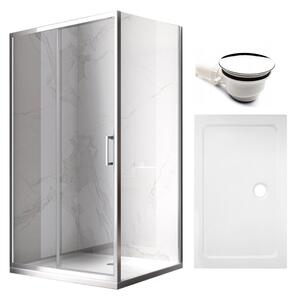 BPS-koupelny Obdélníkový sprchový kout HYD-OK103C 120x80 chrom/transparent + vanička HYD-OSV-ST03C bílá