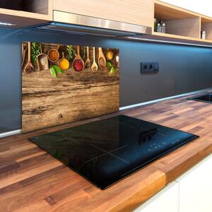Kuchyňská deska velká skleněná Koření dřevo pl-ko-80x52-f-85172263