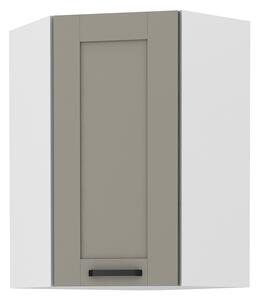 Horní rohová kuchyňská skříňka Lucid 58 x 58 GN 90 1F (claygrey + bílá). 1045454