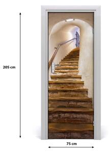 Fototapeta samolepící na dveře schody do zámku 75x205 cm