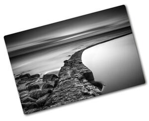 Kuchyňská deska skleněná Kamená pláž pl-ko-80x52-f-86464123