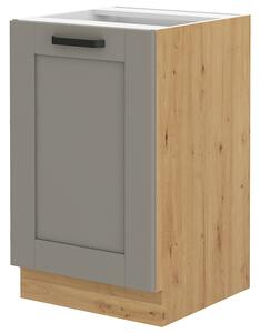 Dolní kuchyňská skříňka pod dřez Lucid 50 ZL 1F BB (dub artisan + claygrey). 1045490