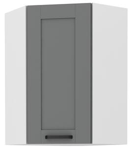 Horní rohová kuchyňská skříňka Lucid 58 x 58 GN 90 1F (dustgrey + bílá). 1045552