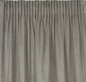Dekorační krátký velvet závěs s řasící páskou OLGA béžová, (1 kus) 140x175 cm MyBestHome