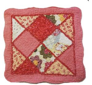 Povlak na polštář provence patchwork červený 45x45cm