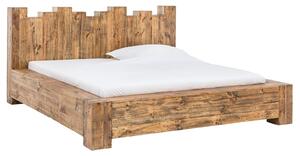 Postel z masivu 180x200 Kingsfield recyklovaná borovice (Dřevěná postel 180x200 masiv)