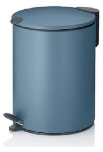 KELA Kosmetický koš kovový kouřově modrý Tiché zavírání, výška 23cm, průměr 17cm, obsah 3 litry KL-23609
