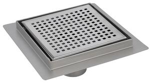 BPS-koupelny Čtvercový sprchový odtokový žlab DL08-QUBE-G3 HYD-3860 15x15 cm, satén