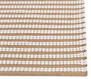 Bavlněný koberec 80 x 150 cm bílý/ hnědý SOFULU