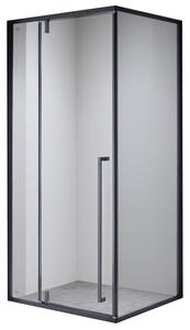 BPS-koupelny Obdélníkový sprchový kout HYD-OK12BS 110x80 černá/transparent - bez vaničky