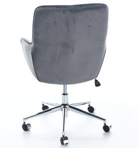 Kancelářská židle ROSKILDE samet/šedá