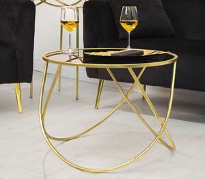 Konferenční stolek Mauro Ferretti Alter, 60x45 cm, zlatá/černá