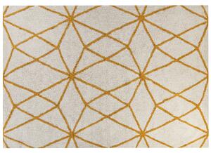 Bavlněný shaggy koberec 160 x 230 cm krémový/ žlutý MARAND