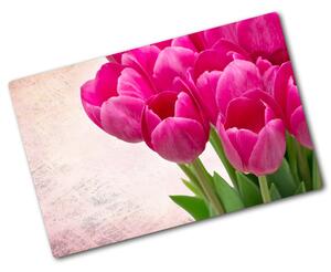 Deska na krájení tvrzená Růžové tulipány pl-ko-80x52-f-90952565