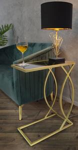 Odkládací stolek Mauro Ferretti Janeram, 45,5x25,5x60 cm, zlatá/černá