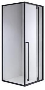 BPS-koupelny Čtvercový sprchový kout HYD-SK11A 80x80 černá/transparent - bez vaničky