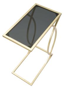Odkládací stolek Mauro Ferretti Janeram, 45,5x25,5x60 cm, zlatá/černá