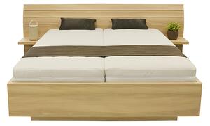 Ahorn Salina postel Dekor: Dub bílý, Rozměr: 140 x 200 cm, Noční stolek: Police oboustranná