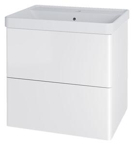 Mereo Mereo, Siena, koupelnová skříňka s keramickym umyvadlem 61 cm, bílá, antracit, černá, CN410