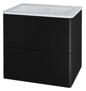 Mereo Mereo, Siena, koupelnová skříňka s umyvadlem z litého mramoru 61 cm, bílá, antracit, černá, CN440M