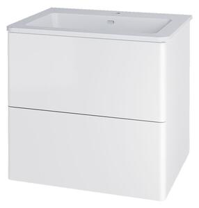 Mereo Mereo, Siena, koupelnová skříňka s umyvadlem z litého mramoru 61 cm, bílá, antracit, černá, CN410M