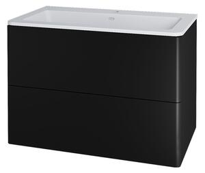 Mereo Mereo, Siena, koupelnová skříňka s umyvadlem z litého mramoru 81 cm, bílá, antracit, černá, CN441M