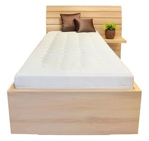 Ahorn Salina jednolůžková postel s úložným prostorem Dekor: Dub bílý, Rozměr: 100 x 200 cm, Noční stolek: Police levá