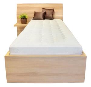 Ahorn Salina jednolůžková postel s úložným prostorem Dekor: Dub bílý, Rozměr: 80 x 200 cm, Noční stolek: Police pravá