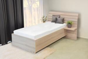 Ahorn Salina jednolůžková postel Dekor: Dub bílý, Rozměr: 80 x 200 cm, Noční stolek: Jednozásuvka levá