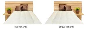 Ahorn Salina jednolůžková postel s úložným prostorem Dekor: Dub bílý, Rozměr: 100 x 200 cm, Noční stolek: Police levá