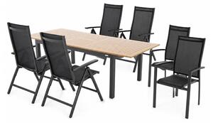 Doppler EXPERT WOOD - zahradní souprava polohovací + stohovací 6+1