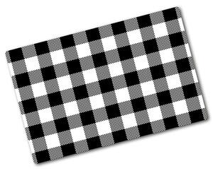 Kuchyňská deska skleněná Černobílá mříž pl-ko-80x52-f-95889836