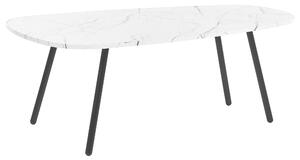 Konferenční stolek mramorový efekt bílý/ černý BIDDLE