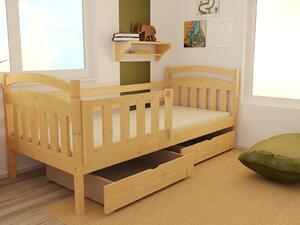 Vomaks unit, s.r.o. Dětská postel DP 001 Povrchová úprava: surové dřevo, Rozměr: 80 x 160 cm