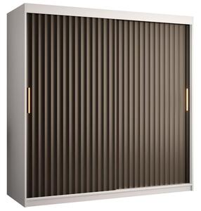 Šatní skříň Riflo Wave 1 | 180 cm | bílá/černá