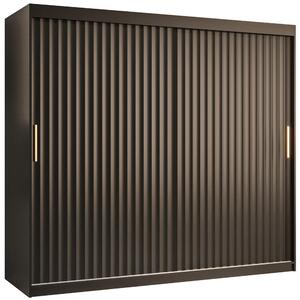 Šatní skříň Riflo Wave 1 | 200 cm | černá