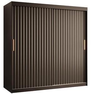 Šatní skříň Riflo Wave 1 | 180 cm | černá