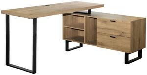 ROHOVÝ PSACÍ STŮL, černá, barvy dubu, 150/120/75 cm Carryhome - Rohové psací stoly