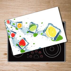 Kuchyňská deska velká skleněná Ovoce v kostkách pl-ko-80x52-f-97865731