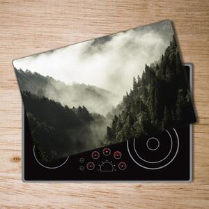 Kuchyňská deska skleněná Mlha nad lesem pl-ko-80x52-f-98626353