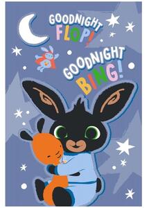 Dětská fleecová deka Zajíček Bing a Flop - motiv Goodnight - 100 x 150 cm