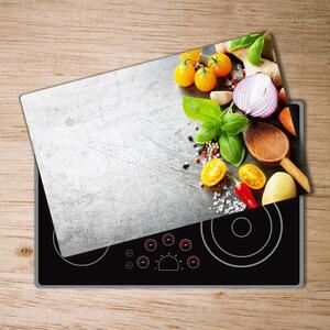 Kuchyňská deska velká skleněná Zelenina pl-ko-80x52-f-98382182