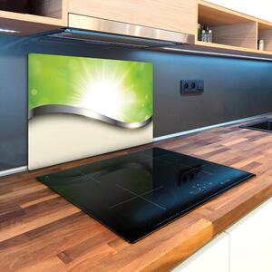 Kuchyňská deska velká skleněná Zelená abstrakce pl-ko-80x52-s-125208146