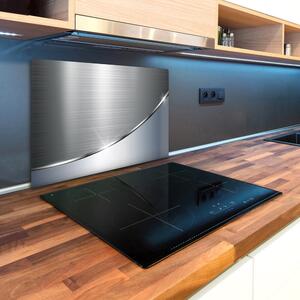 Kuchyňská deska velká skleněná Kovová abstrakce pl-ko-80x52-s-137027012