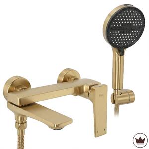 Vanová baterie REA PRIME PREMIUM, zlatá kartáčovaná