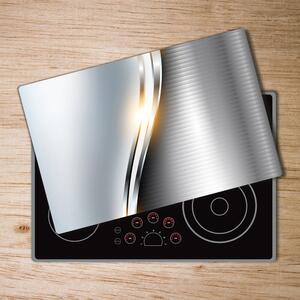 Kuchyňská deska velká skleněná Kovová abstrakce pl-ko-80x52-s-97731386
