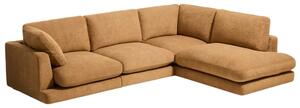 Kave Home Žlutá rohová bouclé pohovka Gala 300 cm II., pravá