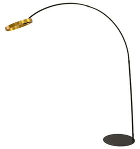 Angel Cerdá Zlato-černá kovová stojací lampa No. 8097, 217 cm