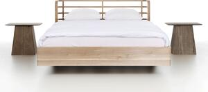 BOW Designová postel z masivu s moderním elegantním plovoucím vzhledem
