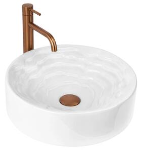 Keramické umyvadlo na desku REA CALLA ø 42 cm, bílé